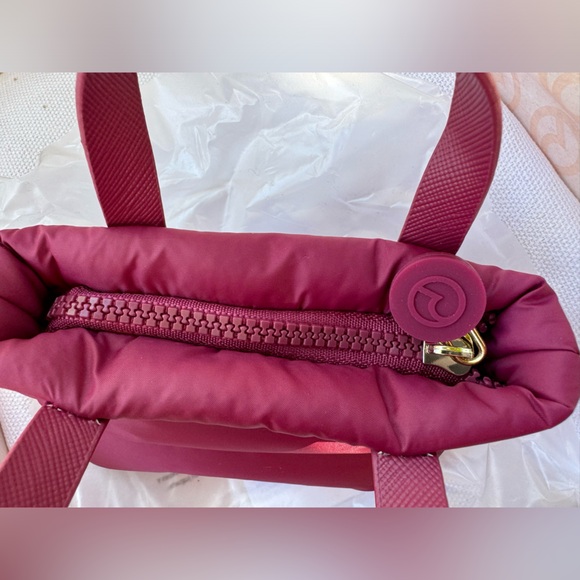 NWT Rare Beauty Mini Puffy Tote Keychain - Merlot